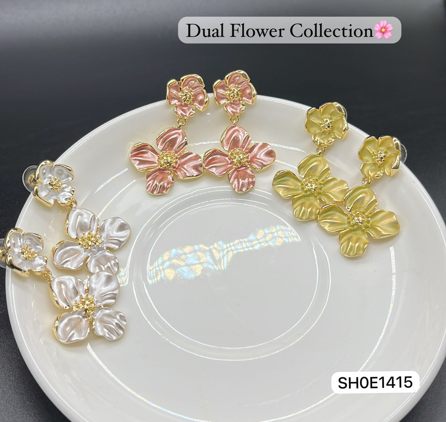 Suntech Jewels – Twin Blossom Dangle Earrings