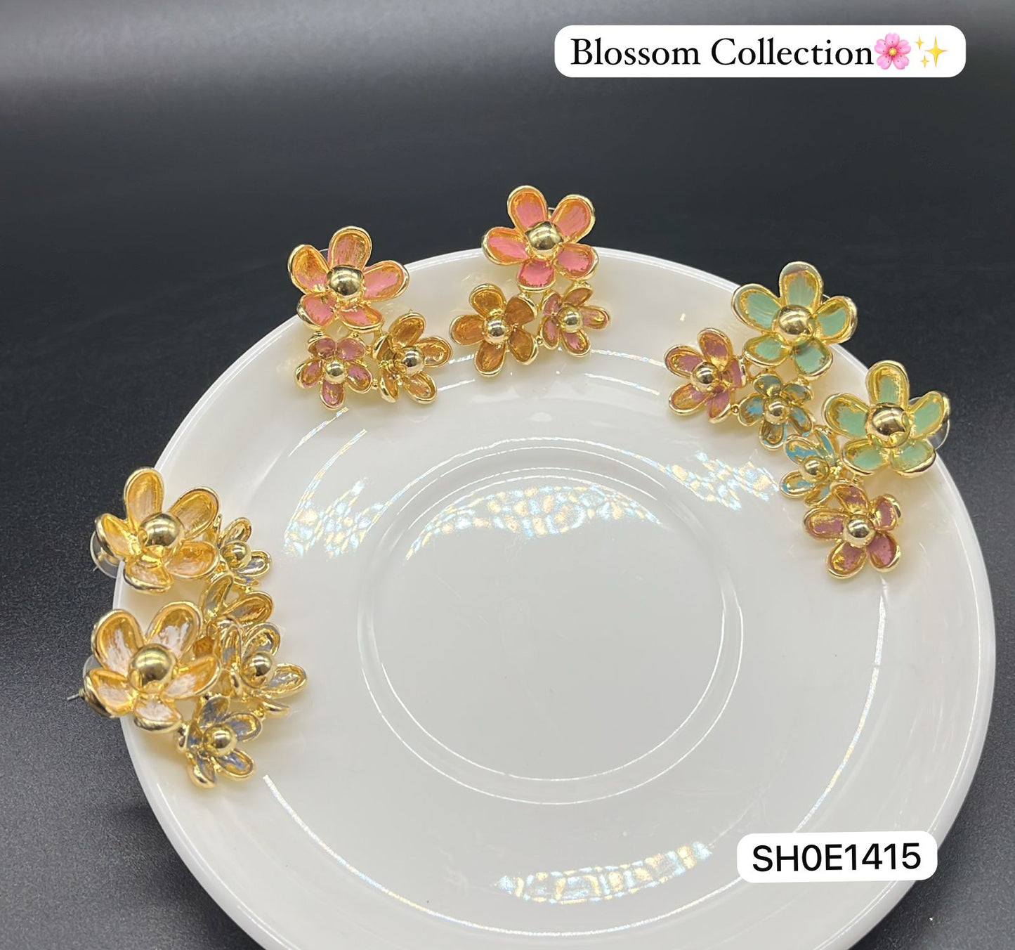 Suntech Jewels – Dual Blossom Drop Earrings
