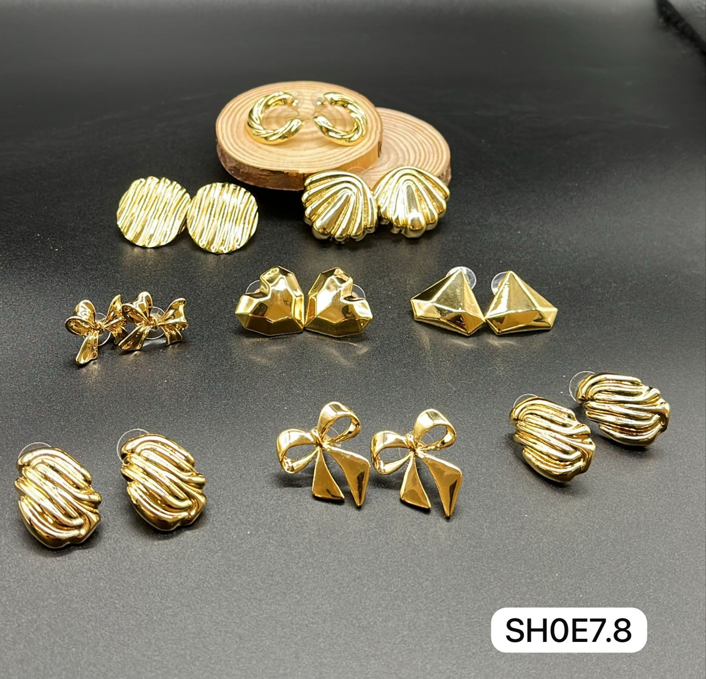 Twisted Hoop Stud Earrings by Suntech Jewels