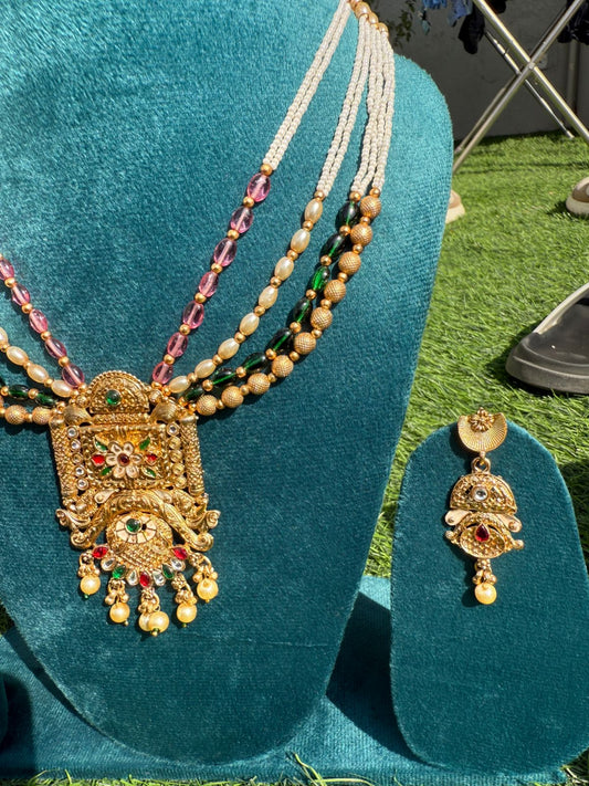 Meher Gul Necklace – Floral Inspired Royal Jewelry Symbolizing Grace and Charm