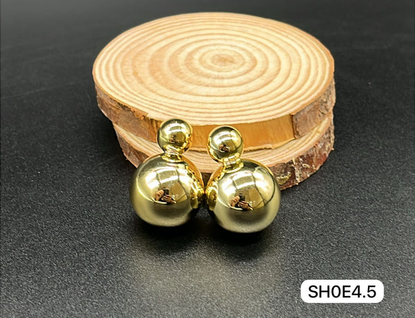 Minimalist Double Sphere Stud Earrings – Suntech Jewels